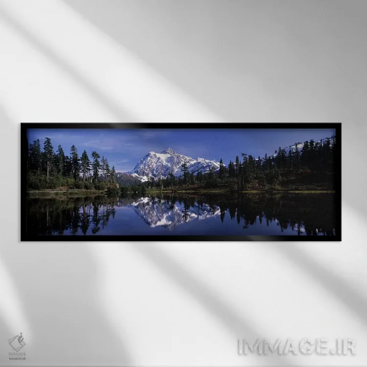 تابلو دکوراتیو Mt Shuksan, Picture Lake, North Cascades National Park… اثر پانورامیک ایمجز - نمای قابدار مشکی