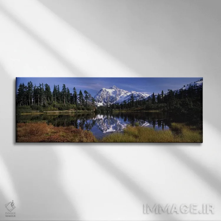 تابلو دکوراتیو Mt Shuksan, Picture Lake, North Cascades National Park… اثر پانورامیک ایمجز - نمای روبهرو روی دیوار