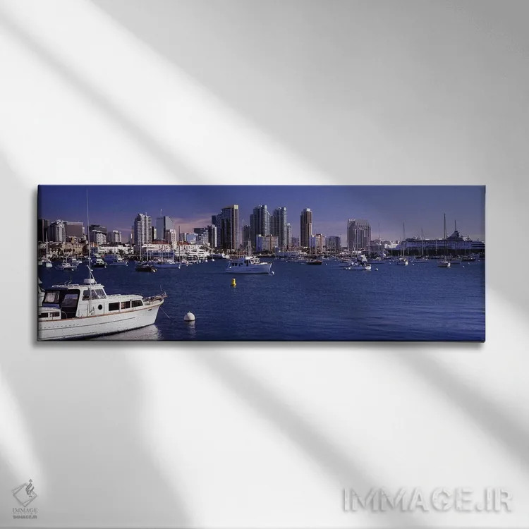 تابلو دکوراتیو San Diego, California, USA 2010,ساختمان ها در کنار آب… اثر پانورامیک ایمجز - نمای روبهرو روی دیوار