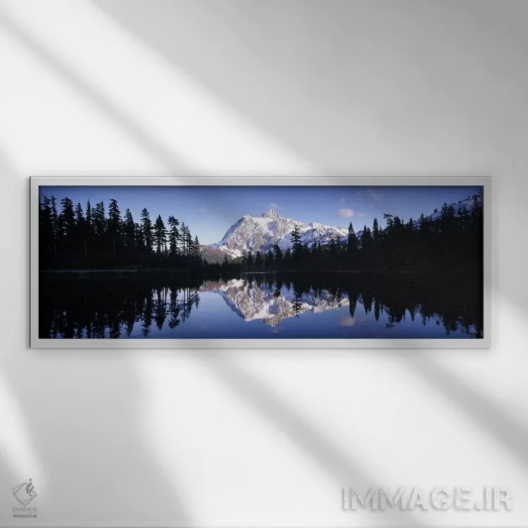 تابلو دکوراتیو Mt Shuksan, Picture Lake, North Cascades National Park… اثر پانورامیک ایمجز - نمای قابدار سفید