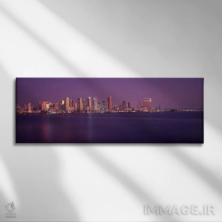 تابلو دکوراتیو San Diego, California, USA 2010 #3,ساختمان ها در کنار آ… اثر پانورامیک ایمجز - نمای روبهرو روی دیوار