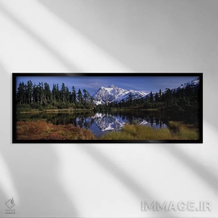 تابلو دکوراتیو Mt Shuksan, Picture Lake, North Cascades National Park… اثر پانورامیک ایمجز - نمای قابدار مشکی