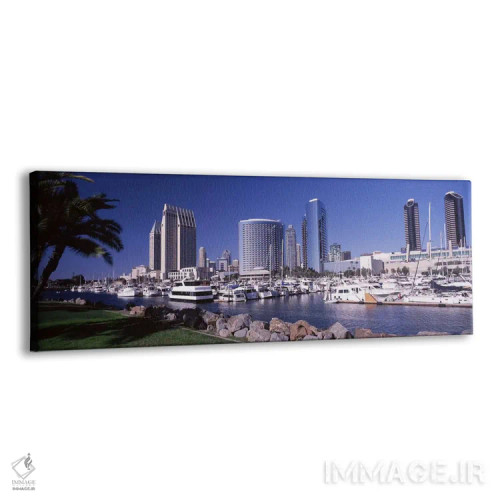 تابلو دکوراتیو California, USA,قایق ها در بندر، سن دیگو، کالیفرنیا، آم… اثر پانورامیک ایمجز - نمای پرسپکتیو محصول