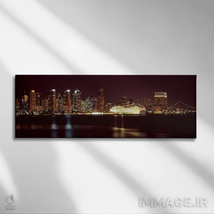 تابلو دکوراتیو San Diego, California, USA 2010 #4,ساختمان ها در کنار آ… اثر پانورامیک ایمجز - نمای روبهرو روی دیوار