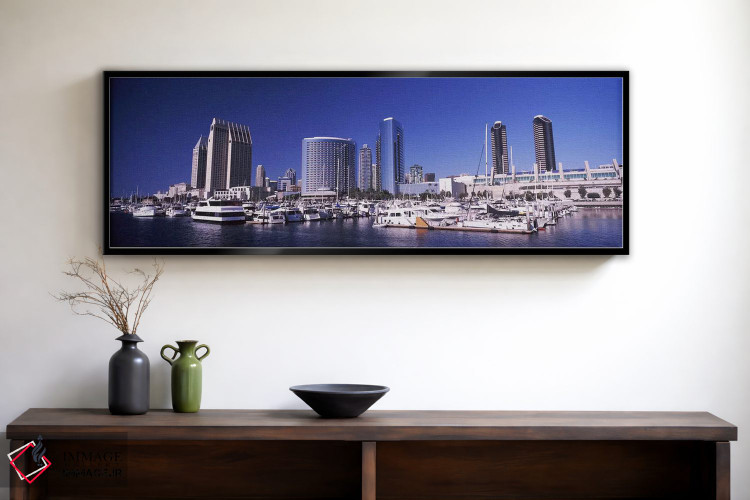 تابلو دکوراتیو San Diego, California, USA 2010,قایق ها در بندر، سن دیگ… اثر پانورامیک ایمجز - D1B