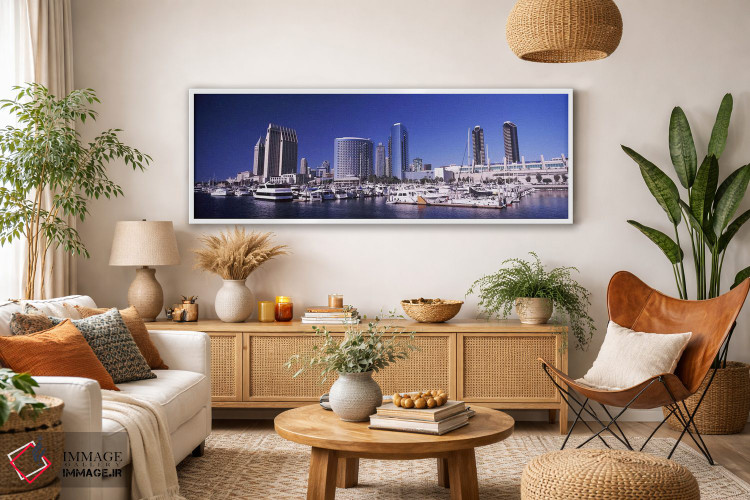 تابلو دکوراتیو San Diego, California, USA 2010,قایق ها در بندر، سن دیگ… اثر پانورامیک ایمجز - D3W