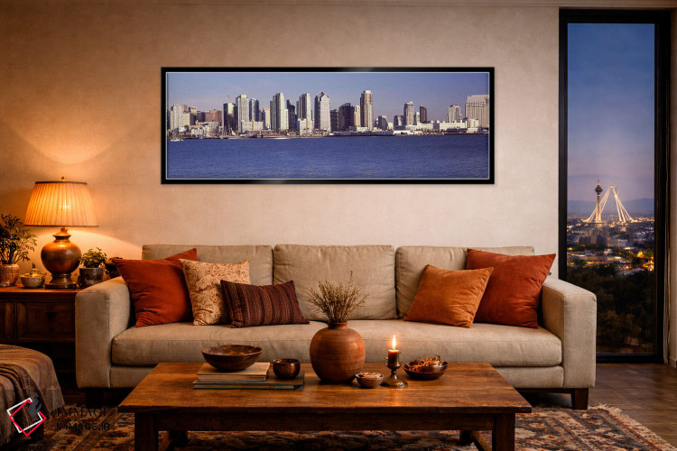 تابلو دکوراتیو San Diego, California, USA 2010 #2,ساختمان ها در کنار آ… اثر پانورامیک ایمجز - D5B