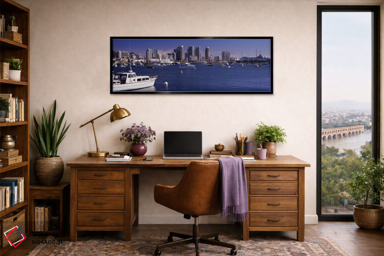 تابلو دکوراتیو San Diego, California, USA 2010,ساختمان ها در کنار آب… اثر پانورامیک ایمجز - D2B