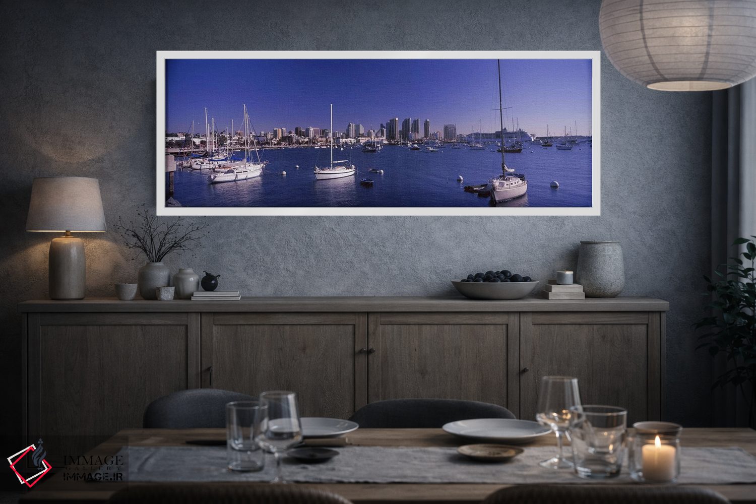 تابلو دکوراتیو San Diego, California, USA 2010,قایق های بادبانی در خلی… اثر پانورامیک ایمجز - D3W