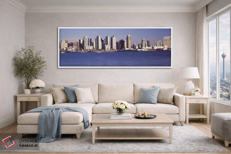 تابلو دکوراتیو San Diego, California, USA 2010 #2,ساختمان ها در کنار آ… اثر پانورامیک ایمجز - D4W