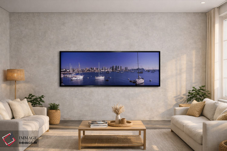 تابلو دکوراتیو San Diego, California, USA 2010,قایق های بادبانی در خلی… اثر پانورامیک ایمجز - D4B