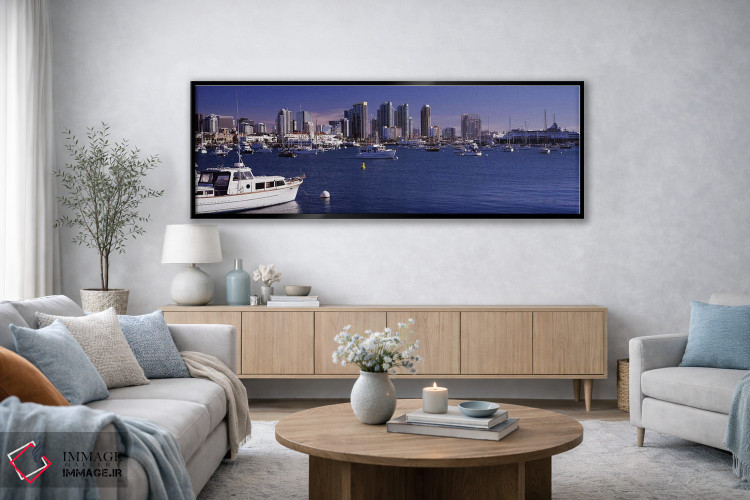 تابلو دکوراتیو San Diego, California, USA 2010,ساختمان ها در کنار آب… اثر پانورامیک ایمجز - D4B
