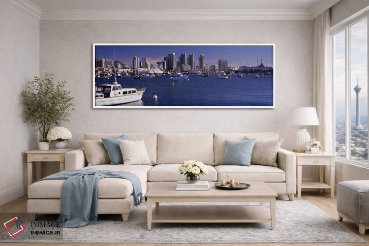 تابلو دکوراتیو San Diego, California, USA 2010,ساختمان ها در کنار آب… اثر پانورامیک ایمجز - D5W