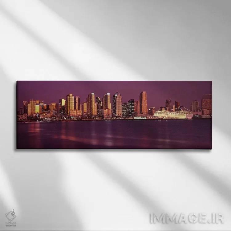 تابلو دکوراتیو San Diego, California, USA 2010 #5,ساختمان ها در کنار آ… اثر پانورامیک ایمجز - نمای روبهرو روی دیوار