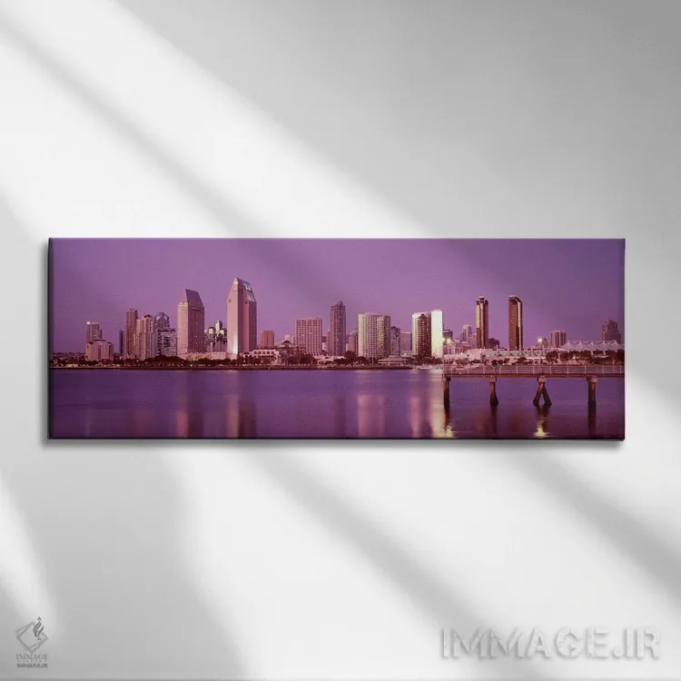 تابلو دکوراتیو San Diego, California, USA 2010 #6,ساختمان ها در کنار آ… اثر پانورامیک ایمجز - نمای روبهرو روی دیوار