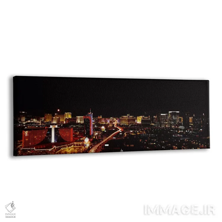 تابلو دکوراتیو Las Vegas, Nevada, USA 2010 #2,شهر نورانی در شب، لاس وگ… اثر پانورامیک ایمجز - نمای پرسپکتیو محصول