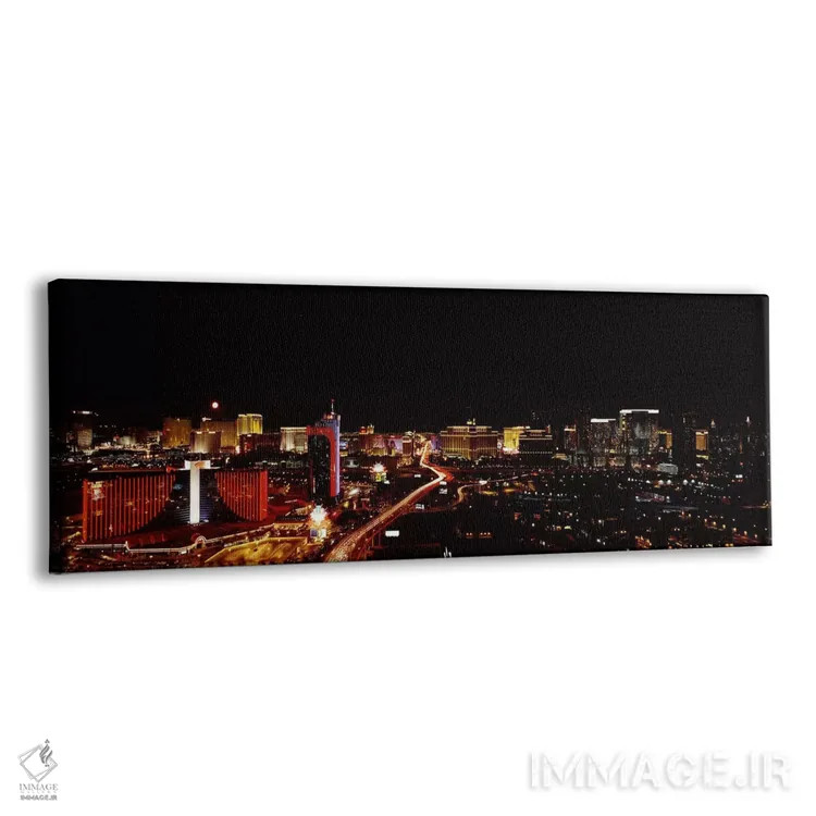 تابلو دکوراتیو Las Vegas, Nevada, USA 2010 #2,شهر نورانی در شب، لاس وگ… اثر پانورامیک ایمجز - نمای پرسپکتیو محصول