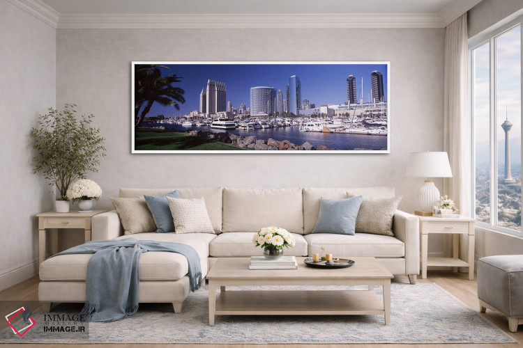 تابلو دکوراتیو California, USA,قایق ها در بندر، سن دیگو، کالیفرنیا، آم… اثر پانورامیک ایمجز - D5W
