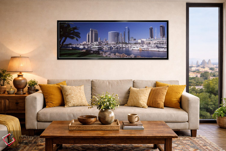 تابلو دکوراتیو California, USA,قایق ها در بندر، سن دیگو، کالیفرنیا، آم… اثر پانورامیک ایمجز - D6B