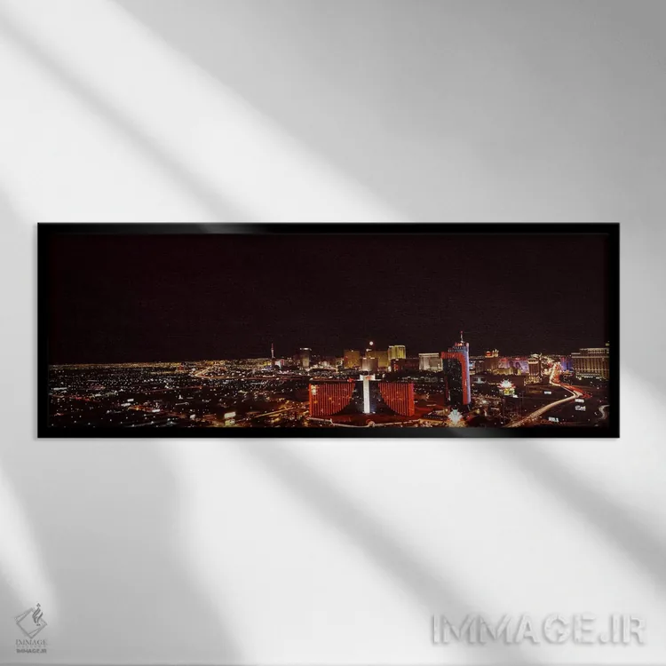 تابلو دکوراتیو Las Vegas, Nevada, USA #2,شهر نورانی در شب، لاس وگاس، ن… اثر پانورامیک ایمجز - نمای قابدار مشکی