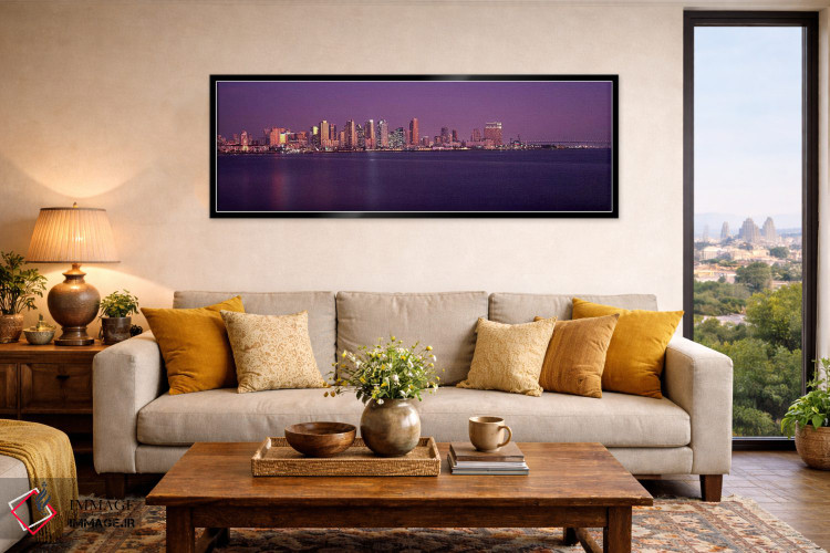 تابلو دکوراتیو San Diego, California, USA 2010 #3,ساختمان ها در کنار آ… اثر پانورامیک ایمجز - D6B