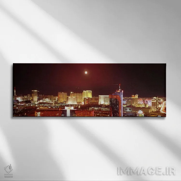 تابلو دکوراتیو Las Vegas, Nevada, USA #3,شهر نورانی در شب، لاس وگاس، ن… اثر پانورامیک ایمجز - نمای روبهرو روی دیوار