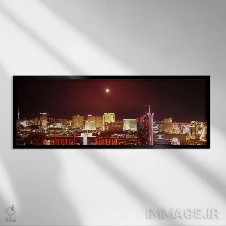 تابلو دکوراتیو Las Vegas, Nevada, USA #3,شهر نورانی در شب، لاس وگاس، ن… اثر پانورامیک ایمجز - نمای قابدار مشکی