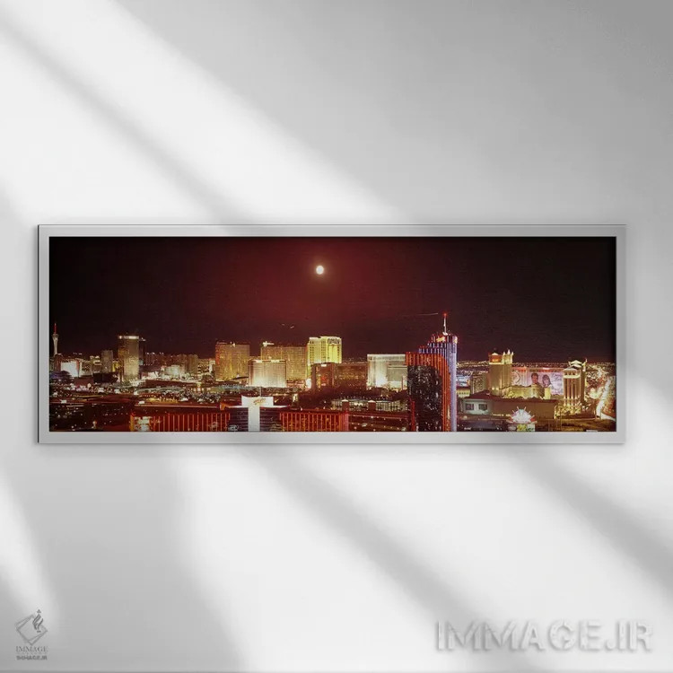 تابلو دکوراتیو Las Vegas, Nevada, USA #3,شهر نورانی در شب، لاس وگاس، ن… اثر پانورامیک ایمجز - نمای قابدار سفید