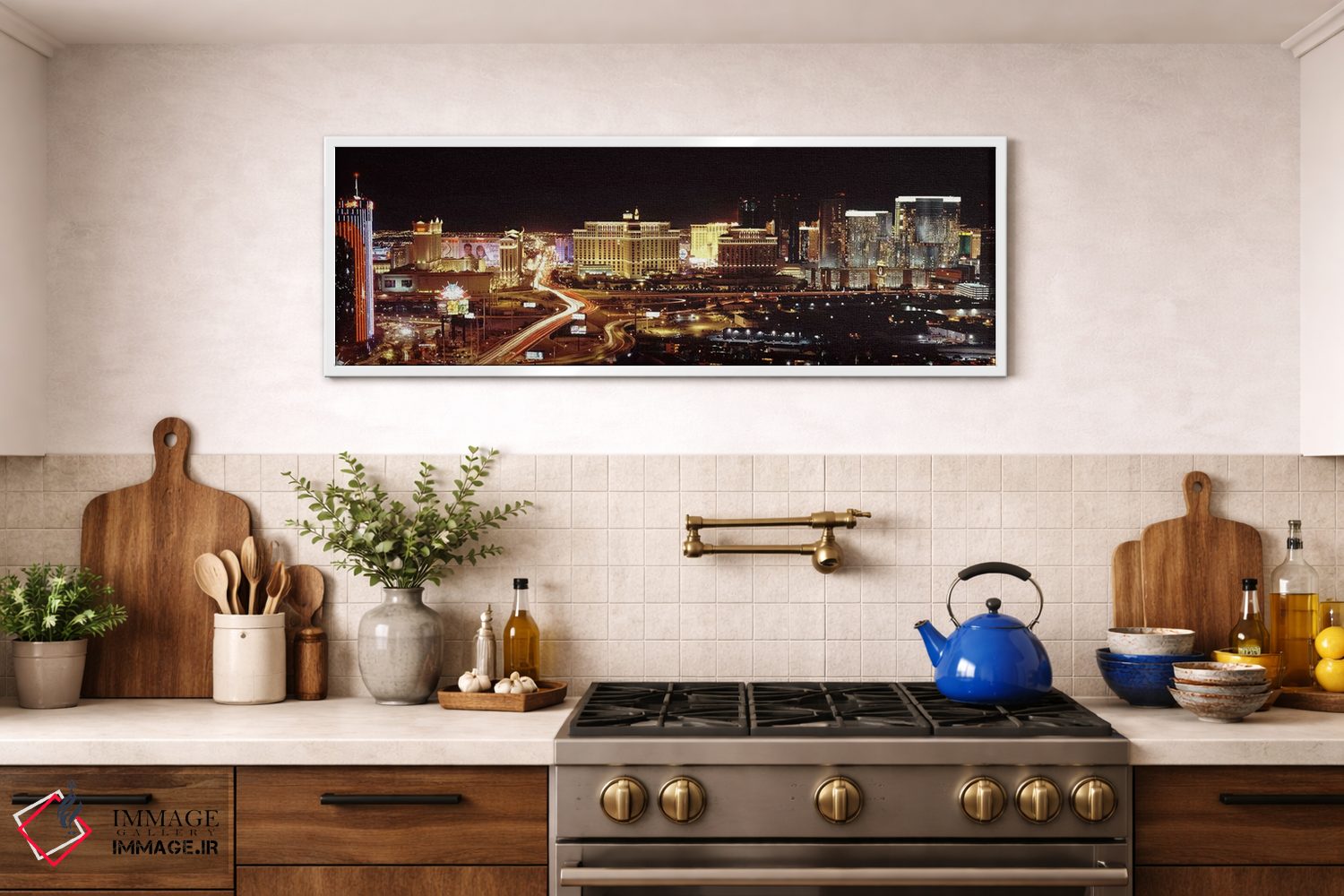 تابلو دکوراتیو Las Vegas, Nevada, USA,شهر نورانی در شب، لاس وگاس، نواد… اثر پانورامیک ایمجز - D1W