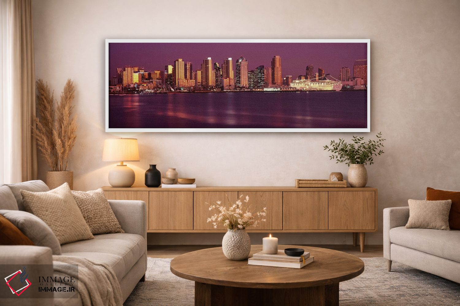 تابلو دکوراتیو San Diego, California, USA 2010 #5,ساختمان ها در کنار آ… اثر پانورامیک ایمجز - D4W