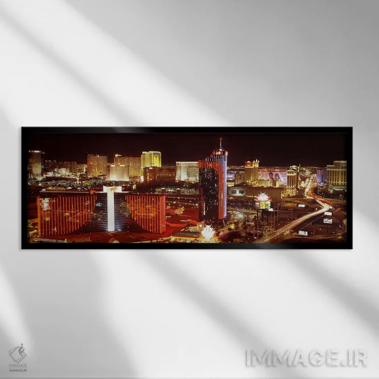 تابلو دکوراتیو Las Vegas, Nevada, USA #4,شهر نورانی در شب، لاس وگاس، ن… اثر پانورامیک ایمجز - نمای قابدار مشکی