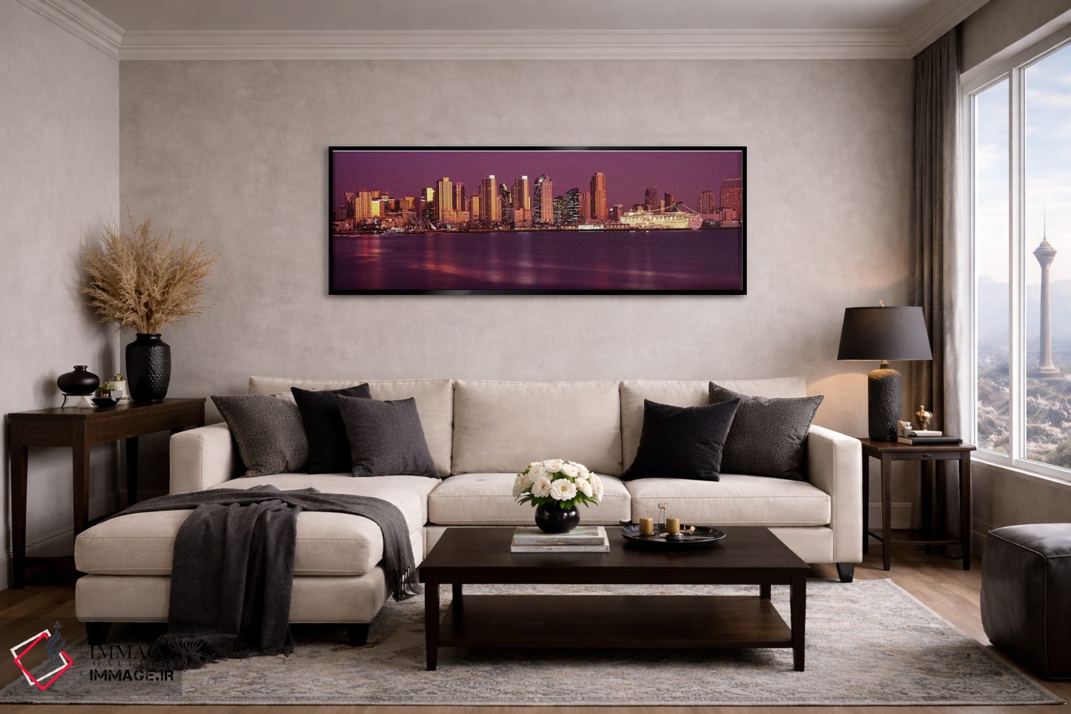 تابلو دکوراتیو San Diego, California, USA 2010 #5,ساختمان ها در کنار آ… اثر پانورامیک ایمجز - D6B