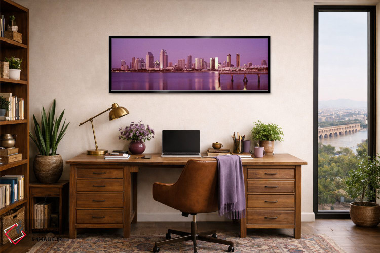 تابلو دکوراتیو San Diego, California, USA 2010 #6,ساختمان ها در کنار آ… اثر پانورامیک ایمجز - D3B