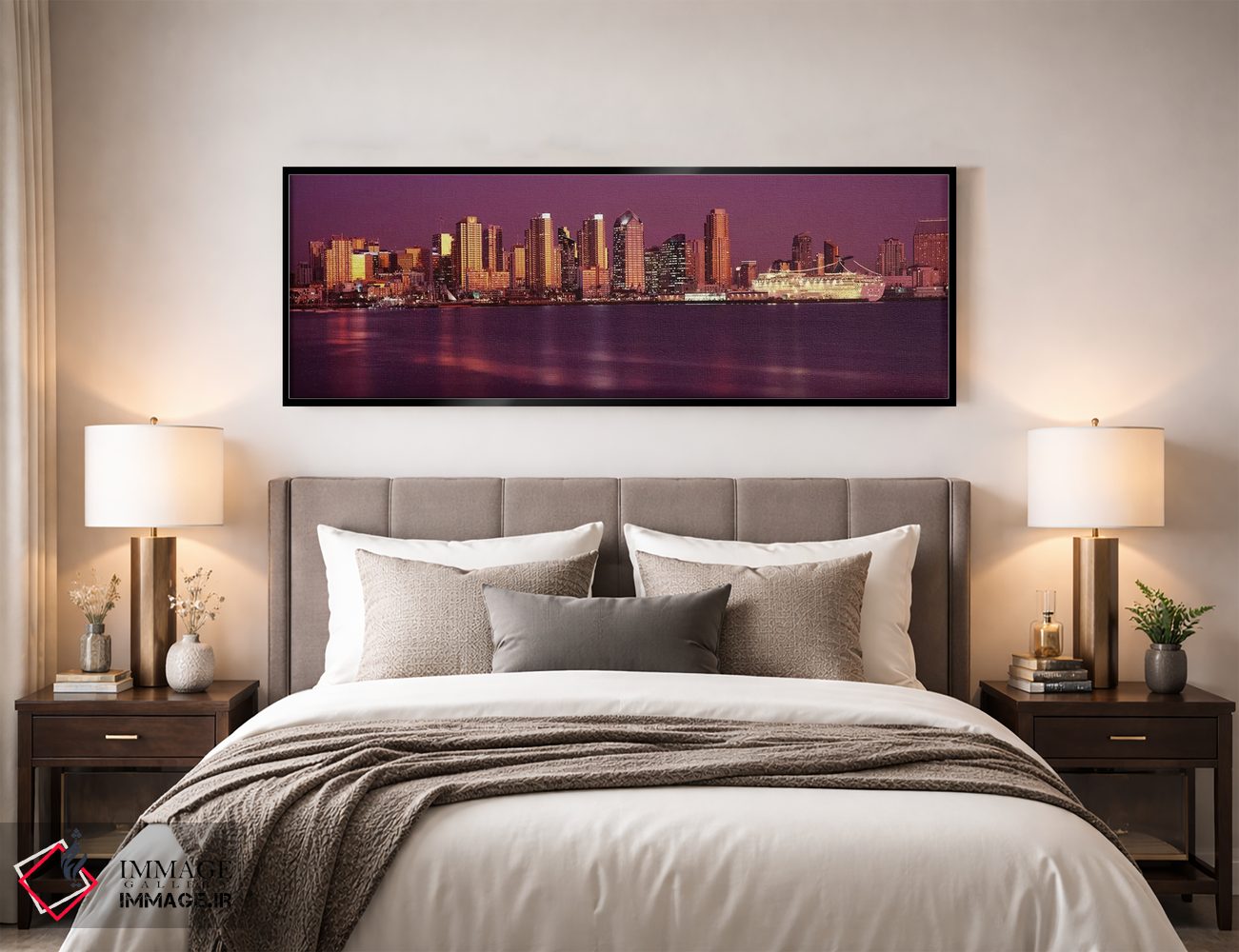 تابلو دکوراتیو San Diego, California, USA 2010 #5,ساختمان ها در کنار آ… اثر پانورامیک ایمجز - D5B
