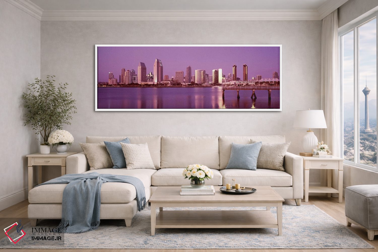 تابلو دکوراتیو San Diego, California, USA 2010 #6,ساختمان ها در کنار آ… اثر پانورامیک ایمجز - D4W