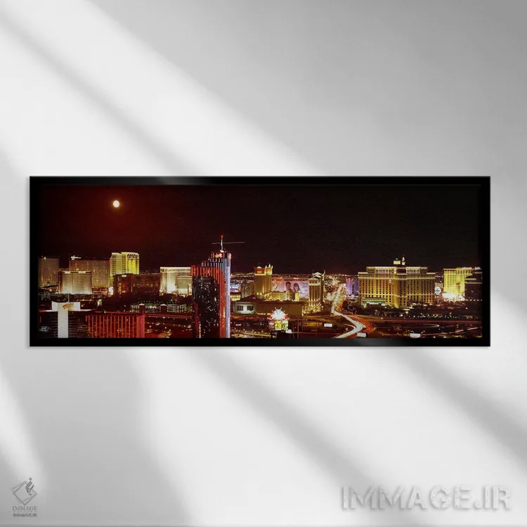 تابلو دکوراتیو Las Vegas, Nevada, USA #5,شهر نورانی در شب، لاس وگاس، ن… اثر پانورامیک ایمجز - نمای قابدار مشکی