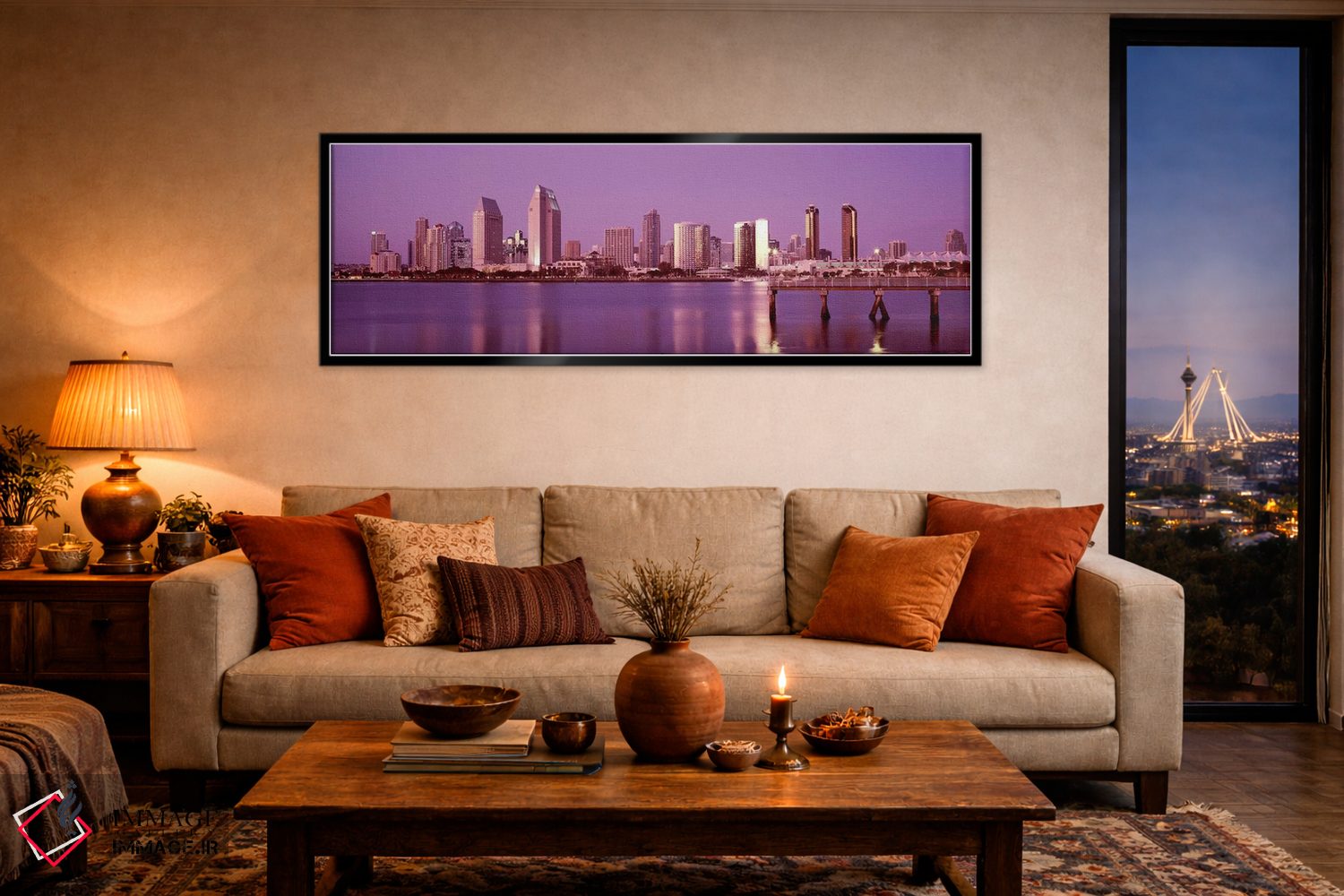 تابلو دکوراتیو San Diego, California, USA 2010 #6,ساختمان ها در کنار آ… اثر پانورامیک ایمجز - D5B