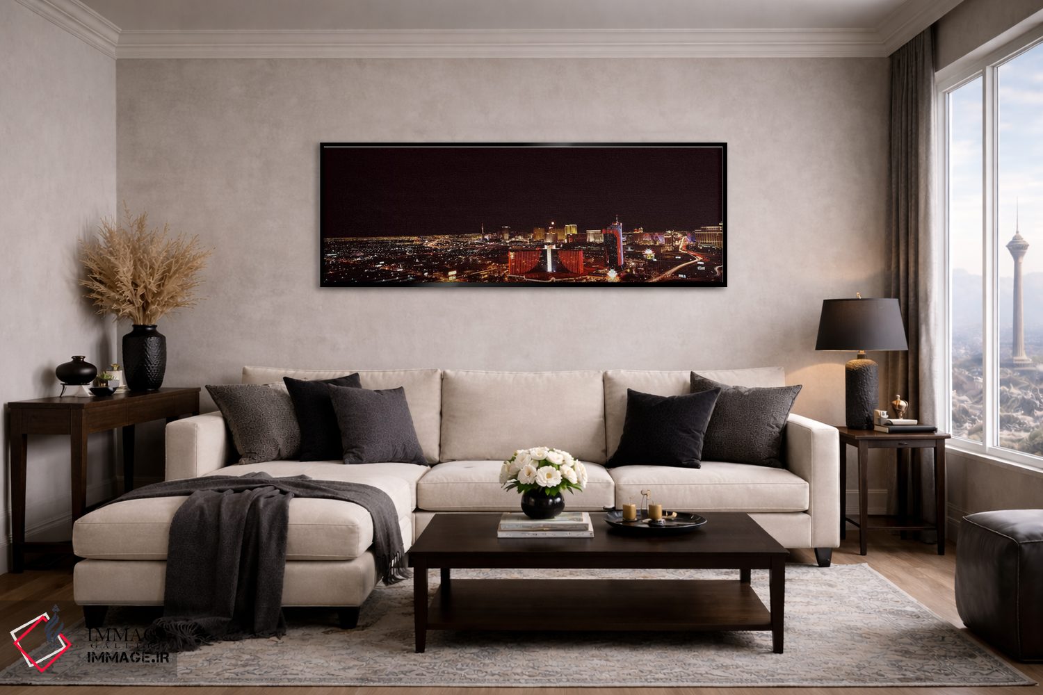 تابلو دکوراتیو Las Vegas, Nevada, USA #2,شهر نورانی در شب، لاس وگاس، ن… اثر پانورامیک ایمجز - D5B