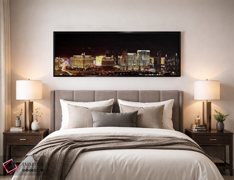 تابلو دکوراتیو Las Vegas, Nevada, USA 2010,شهر نورانی در شب، لاس وگاس… اثر پانورامیک ایمجز - D5B