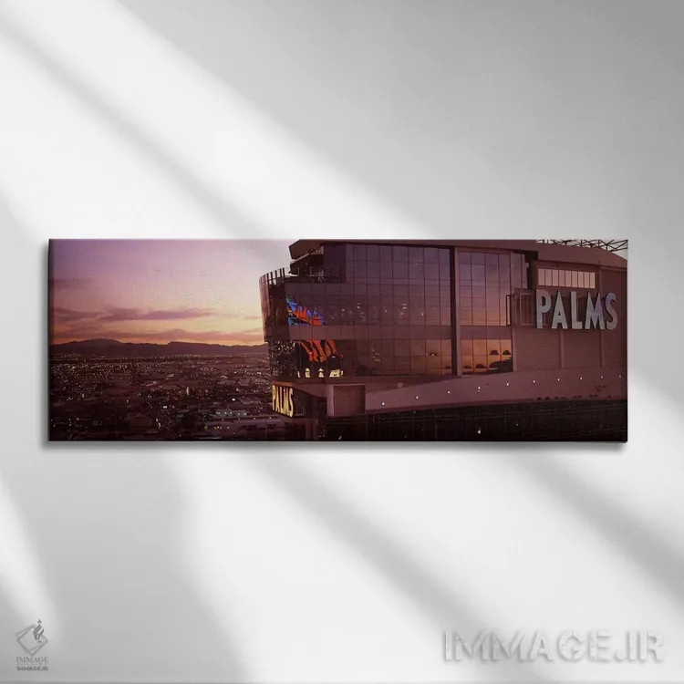 تابلو دکوراتیو Palms Casino Resort, Las Vegas, Nevada, USA,هتل نورانی… اثر پانورامیک ایمجز - نمای روبهرو روی دیوار