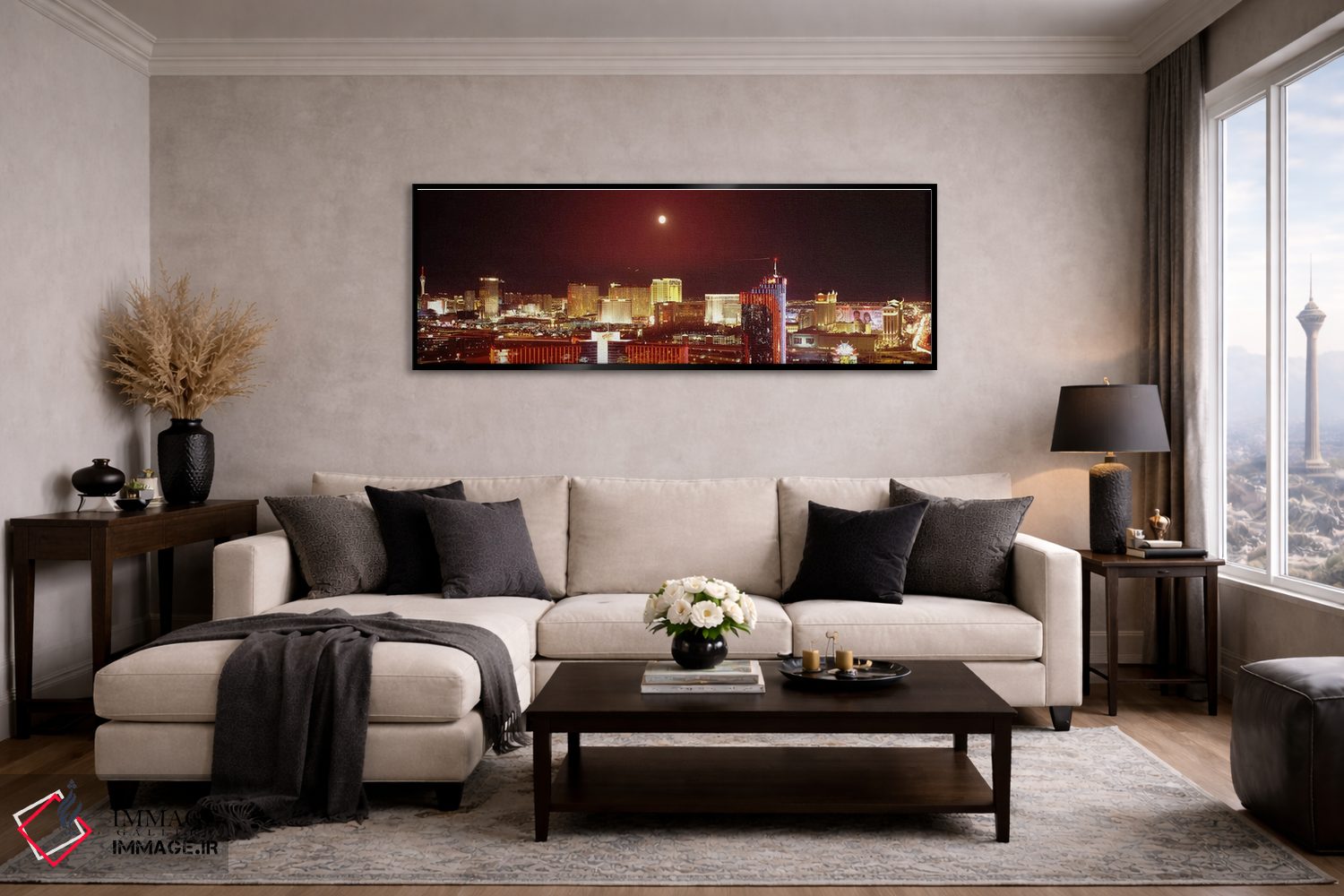 تابلو دکوراتیو Las Vegas, Nevada, USA #3,شهر نورانی در شب، لاس وگاس، ن… اثر پانورامیک ایمجز - D5B