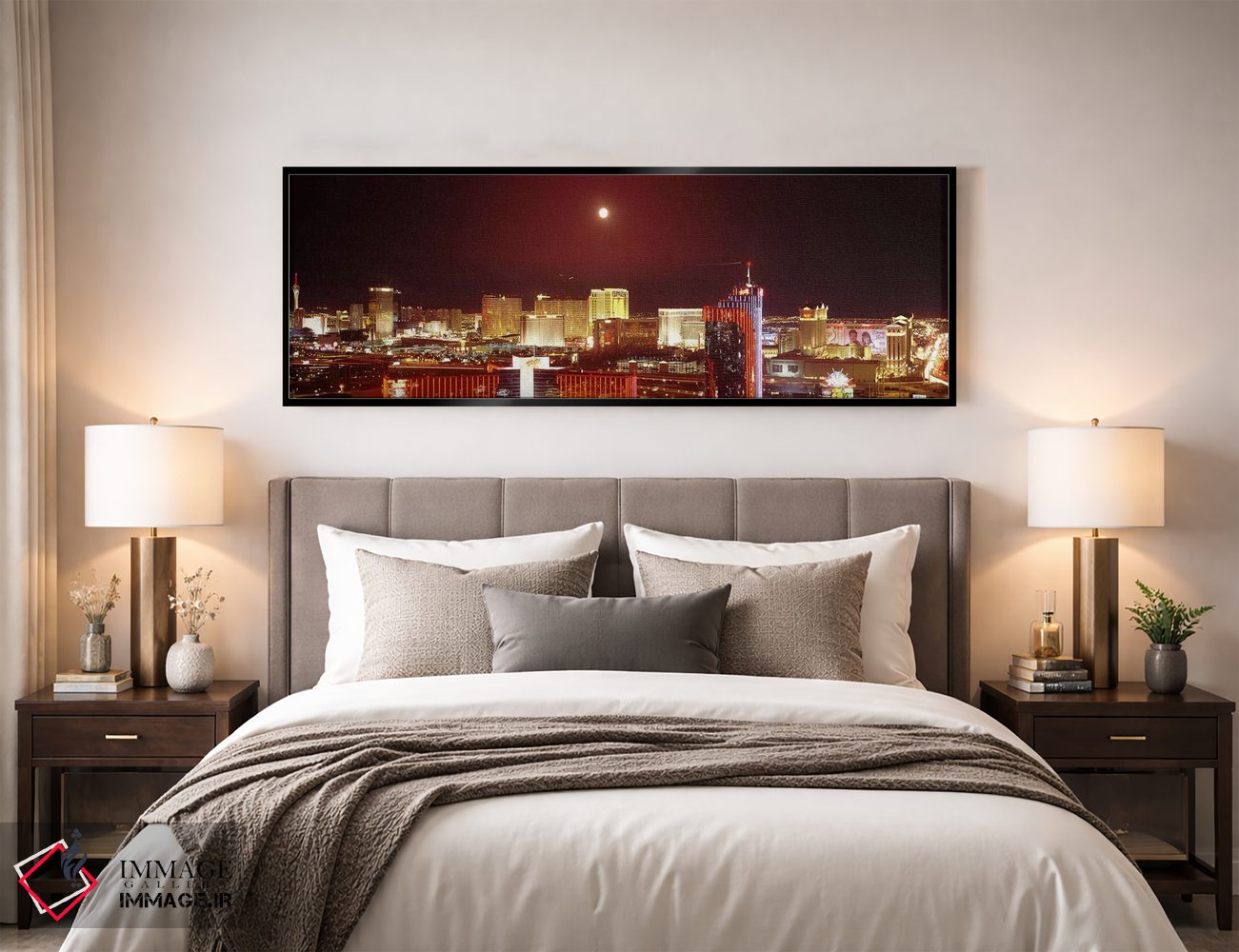 تابلو دکوراتیو Las Vegas, Nevada, USA #3,شهر نورانی در شب، لاس وگاس، ن… اثر پانورامیک ایمجز - D4B