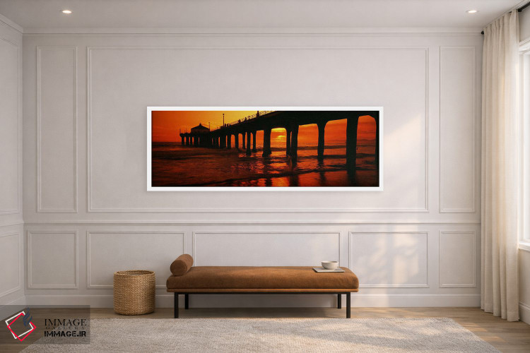 تابلو دکوراتیو Manhattan Beach Pier, Manhattan Beach, Los Angeles Coun… اثر پانورامیک ایمجز - D2W