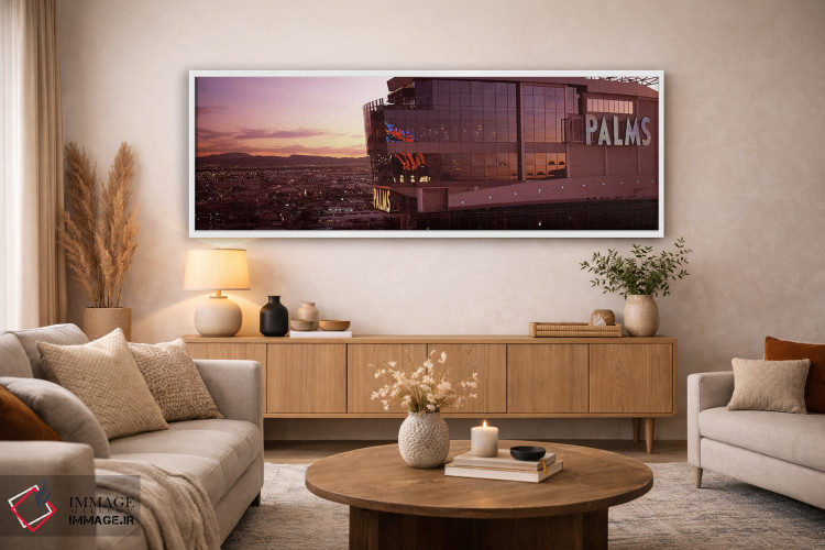 تابلو دکوراتیو Palms Casino Resort, Las Vegas, Nevada, USA,هتل نورانی… اثر پانورامیک ایمجز - D4W