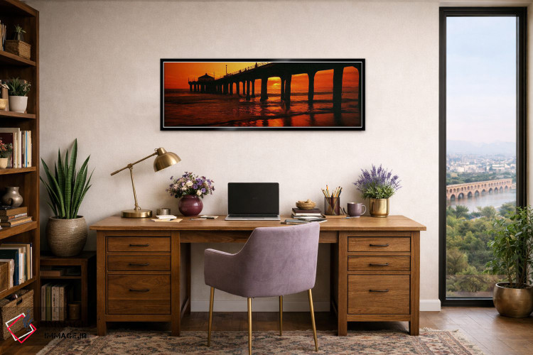 تابلو دکوراتیو Manhattan Beach Pier, Manhattan Beach, Los Angeles Coun… اثر پانورامیک ایمجز - D3B