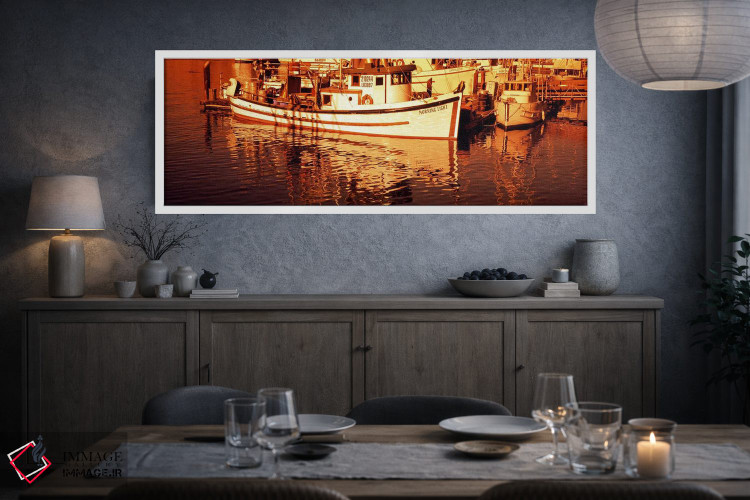 تابلو دکوراتیو Morro Bay, San Luis Obispo County, California, USA,قایق… اثر پانورامیک ایمجز - D3W