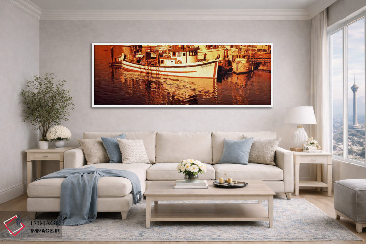تابلو دکوراتیو Morro Bay, San Luis Obispo County, California, USA,قایق… اثر پانورامیک ایمجز - D5W