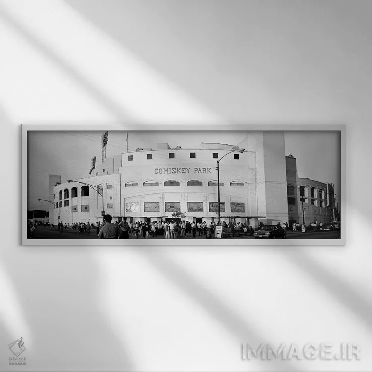 تابلو دکوراتیو old Comiskey Park, Chicago, Cook County, Illinois, USA… اثر پانورامیک ایمجز - نمای قابدار سفید