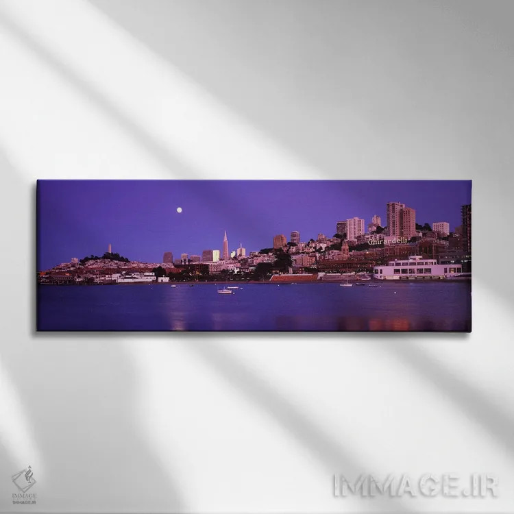 تابلو دکوراتیو San Francisco, California, USA #2,ساختمان ها در طول ساح… اثر پانورامیک ایمجز - نمای روبهرو روی دیوار