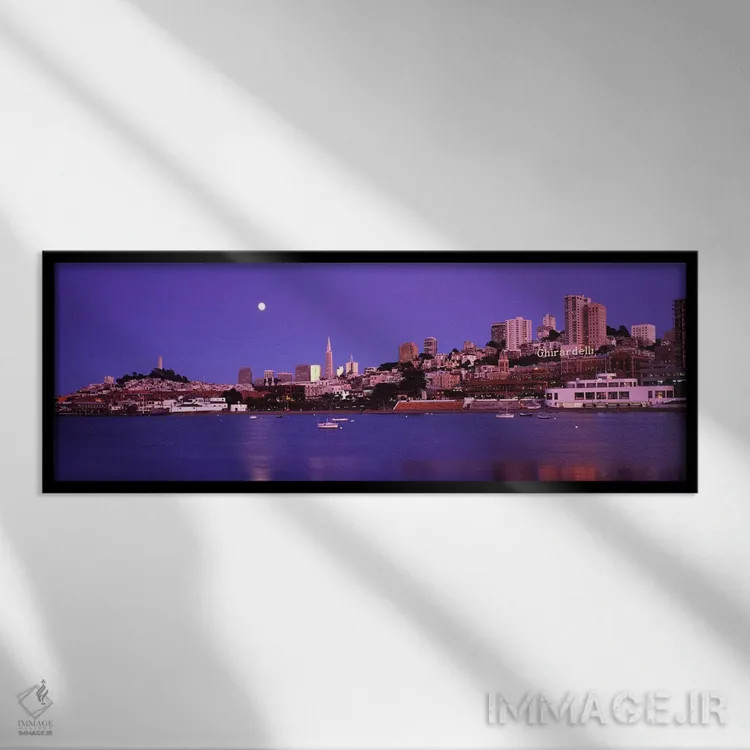 تابلو دکوراتیو San Francisco, California, USA #2,ساختمان ها در طول ساح… اثر پانورامیک ایمجز - نمای قابدار مشکی